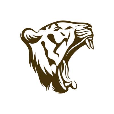 Head Tiger vector illustration design. Head Tiger logo design Template.