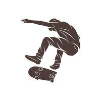 Skateboarder vector illustration design. Skateboarder logo design Template.