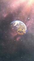 verticaal video van de aarde gedraaid van ruimte.