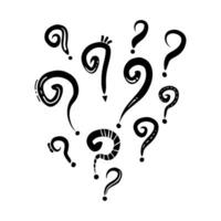 Doodle Question Mark, Sign and Symbol for Design, Presentation or Website elements. vector