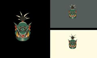 head monster vector mascot design