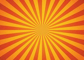 Explosion vector illustration. Retro pop art background with dots. Comic book fight stamp for card Superhero action frame background. Light rays.