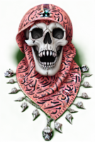 Arabic Skull Style PNG Transparent Background Ai Generative