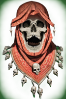 Arabic Skull Style PNG Transparent Background Ai Generative