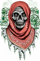 Arabic Skull Style PNG Transparent Background Ai Generative