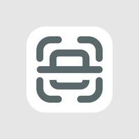QR code payment button concept illustration line icon design editable vector eps10