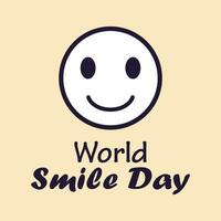 Vector flat world smile day hand drawn cartoon illustration