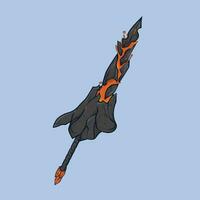 magical lava sword illustration game item vector