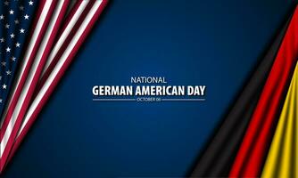 National German American Day October 6 background Vector Illustration