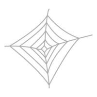 Grey spider web, gray arachnid net, monochrome vector illustration