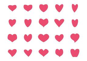 Icons  heart shape collection for decorating valentines cards vector