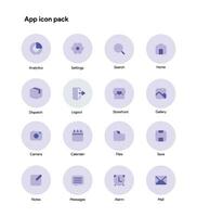 basic universal ui app and web icon pack vector