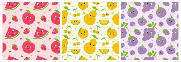 Smile Seamless Pattern Design Illustration with Smiling Character and Happiness Face in Template Hand Drawn Cartoon Flat Design vector