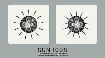 Sunrise or sunset icon, sun icon vector isolated on white background.