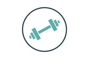 Barbell icon. icon related to fitness, sports equipment. Duo tone icon style design. Simple vector design editable