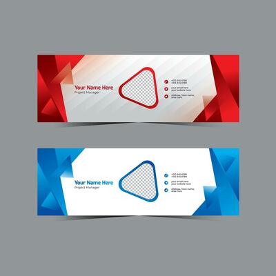 PrintEmail Signature Design, Social Media Cover and Web Banner Template