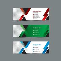 PrintEmail Signature Design, Social Media Cover and Web Banner Template vector