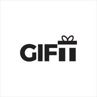 GIFT logo design vector