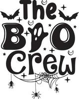 The Boo Crew Halloween Ghost Family Matching Halloween T shirt Design vector