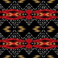 Ikat seamless pattern background Traditional pattern. Ikat Aztec tribal background. Design for the creation of this pattern using ikat pattern. Spread in Central Asia vector