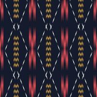 Ikat seamless pattern background Traditional pattern. Ikat Aztec tribal background. Design for the creation of this pattern using ikat pattern. Spread in Central Asia vector
