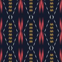 Ikat seamless pattern background Traditional pattern. Ikat Aztec tribal background. Design for the creation of this pattern using ikat pattern. Spread in Central Asia vector