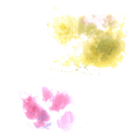 hand geschilderd waterverf illustratie roze en groen vlekken en spatten. geïsoleerd perfect structuur voor uw creatief ontwerp png