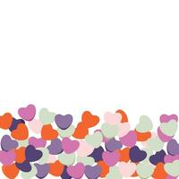 Vector frame with red hearts on pink background graphic design in the concept of love love symbol