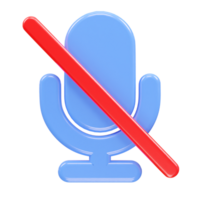 Mute icon 3d rendering illustration png