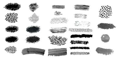 Big set of splashes and grunge textures vector