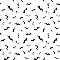 Seamless pattern with flying bats. Isolated on a white background. Design for decoration on Halloween vector