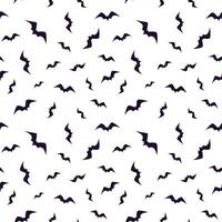 Seamless pattern with flying bats. Isolated on a white background. Design for decoration on Halloween vector