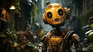 Advanced AI robots from the future ai photo