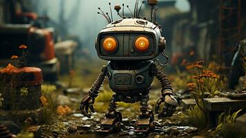 Advanced AI robots from the future ai photo