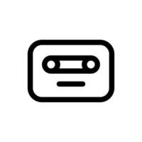 Cassette icon in trendy flat style isolated on white background. Cassette silhouette symbol for your website design, logo, app, UI. Vector illustration, EPS10.