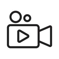 Video Camera Icon Vector Illustration, Video Player Sign, Technology Icon, Live Video Broadcasting Symbol, Camera Recorder, Film And Multimedia Design Elements For Mobile Apps And Website Illustration