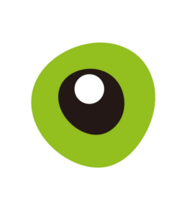 en grön eyeball png