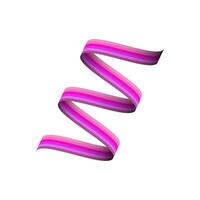 pink twisted ribbon 3d multi color vector