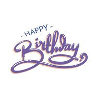 Vector happy birthday text made of handwriting vector design element