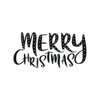 Vector merry christmas lettering on white background