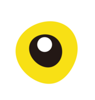 un' giallo bulbo oculare png