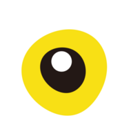 une Jaune globe oculaire png