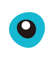 en blå eyeball png