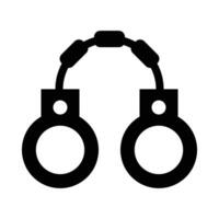 Handcuffs Vector Glyph Icon For Personal And Commercial Use.