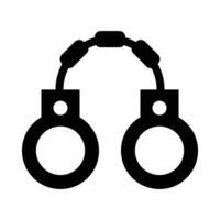 Handcuffs Vector Glyph Icon For Personal And Commercial Use.