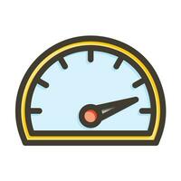 Speed Vector Thick Line Filled Colors Icon For Personal And Commercial Use.