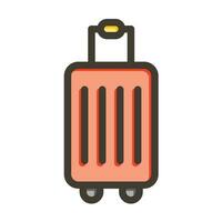 Suitcase Vector Thick Line Filled Colors Icon For Personal And Commercial Use.