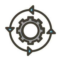 Process Vector Thick Line Filled Colors Icon For Personal And Commercial Use.