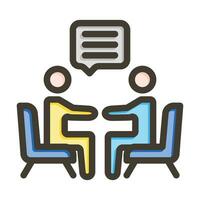 Conversation Vector Thick Line Filled Colors Icon For Personal And Commercial Use.