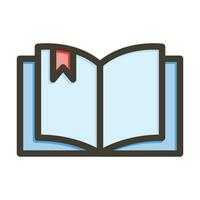 Book Vector Thick Line Filled Colors Icon For Personal And Commercial Use.